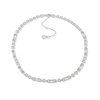 Anne Klein Silver Tone Cubic Zirconia Linked Chain Necklace - J78444