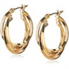 Anne Klein Gold Tone Triple Layered Hoop Earrings - J7887