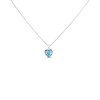 Crystal Allure Aqua Crystal Heart Necklace - J8060