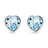 Crystal Allure Aqua Crystal Heart Stud Earrings - J8061