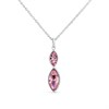 Crystal Allure Pink Crystal Twist Necklace - J8081