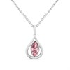 Crystal Allure Pink Crystal Peardrop Necklace - J8087