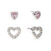 Radley RYJ1177S Silver Tone Pink Heart  And Open Heart Earring Set - J81918