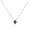 Radley RYJ2027S Silver Tone Blue CZ Solitaire Necklet - J81923