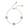 Radley RYJ3502S Gold Tone Blue Agate Flower Bracelet - J81949