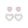 Radley RYJ1177 Silver Pink Heart Stud Earrings Set - J8194