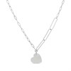 Fiorelli MJ9971 Crystal Heart Paperclip Link Necklace - J8274