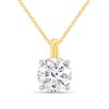 9ct Gold Lab Grown Certificated Diamond Solitaire Necklace, 2cts - L02020