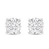 9ct White Gold Lab Grown Certificated Diamond Solitaire Earrings, 1ct/pair - L13010