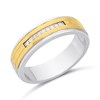Night & Day Silver And 9ct Gold Diamond Signet Ring - M1782