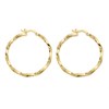 AUREUS Sterling Silver & 9ct Bonded Gold Twisted Hoop Earrings - M3201