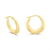 AUREUS Sterling Silver & 9ct Bonded Gold Round 17mm Hoop - M3206