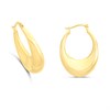 AUREUS Sterling Silver & 9ct Bonded Gold Creole Hoop Earrings - M3218