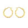 AUREUS Silver And 9ct Bonded Gold Twist Creole Earrings - M3219