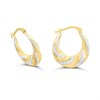 AUREUS Sterling Silver & 9ct Bonded Gold Two Colour Creole Earring - M3251