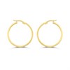 AUREUS Sterling Silver & 9ct Bonded Gold 25mm Tube Hoop Earrings - M3341