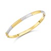 AUREUS Sterling Silver & 9ct Bonded Gold Two Colour 4.75mm Bangle - M3541
