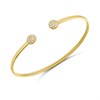 AUREUS Sterling Silver & 9ct Bonded Gold Cubic Zirconia Torque Bangle - M3553