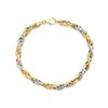 AUREUS Sterling Silver & 9ct Bonded Gold Two Colour Bracelet - 7.5in - M3640