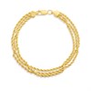 AUREUS Silver And 9ct Bonded Gold  3 Row Rope Bracelet - M3658