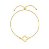 AUREUS Silver And 9ct Bonded Gold Slider Clover Bracelet - M3680
