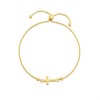 AUREUS Silver And 9ct Bonded Gold Slider Cross Bracelet - M3681