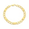 AUREUS Sterling Silver & 9ct Bonded Gold Figaro Style Bracelet - M3785