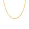 AUREUS Sterling Silver & 9ct Bonded Gold Anchor Chain - 18in - M3805