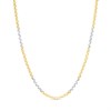 AUREUS Silver And 9ct Bonded Gold 18in Two-Colour Rolo Chain - M3870