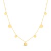AUREUS Silver And 9ct Bonded Gold Disc Necklace - M3950