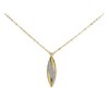 AUREUS Sterling Silver & 9ct Bonded Gold Teardrop Crystal Necklace - M4031