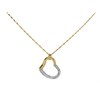 AUREUS Sterling Silver & 9ct Bonded Gold Crystal Open Heart Necklace - M4033