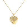 AUREUS Sterling Silver & 9ct Bonded Gold Heart Locket And Chain - M4061