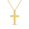 AUREUS Silver And 9ct Bonded Gold Plain Cross And Chain - M4091