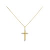 AUREUS Sterling Silver & 9ct Bonded Gold Cross And Chain - M4092