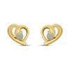 18ct Gold Vermeil Opal Heart Stud Earrings - M5159