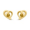 18ct Gold Vermeil Citrine Heart Stud Earrings - M5160