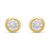 18ct Gold Vermeil CZ Rubover Set Earrings - M5204