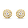 18ct Gold Vermeil CZ Pave Stud Earrings - M5205
