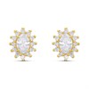18ct Gold Vermeil CZ Cluster Earrings - M5206
