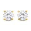 18ct Gold Vermeil CZ 6mm Stud Earrings - M5211