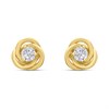 18ct Gold Vermeil CZ Knot Stud Earrings - M5212