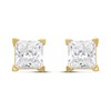 18ct Gold Vermeil CZ Square Stud Earrings - M5219