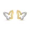 18ct Gold Vermeil CZ Pave Butterfly Earrings - M5224