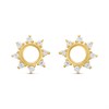 18ct Gold Vermeil CZ Sunburst Earrings - M5225