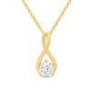 18ct Gold Vermeil CZ Twist Necklace - M6004