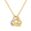 18ct Gold Vermeil CZ Celtic Necklace - M6009