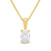18ct Gold Vermeil Oval CZ Necklace - M6010