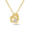 18ct Gold Vermeil Aquamarine Heart Necklace - M6042