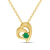 18ct Gold Vermeil Emerald Heart Necklace - M6044